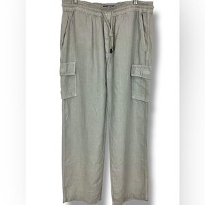 Vilebrequin drawstring cargo Gray Pants Linen Mens preppy coastal